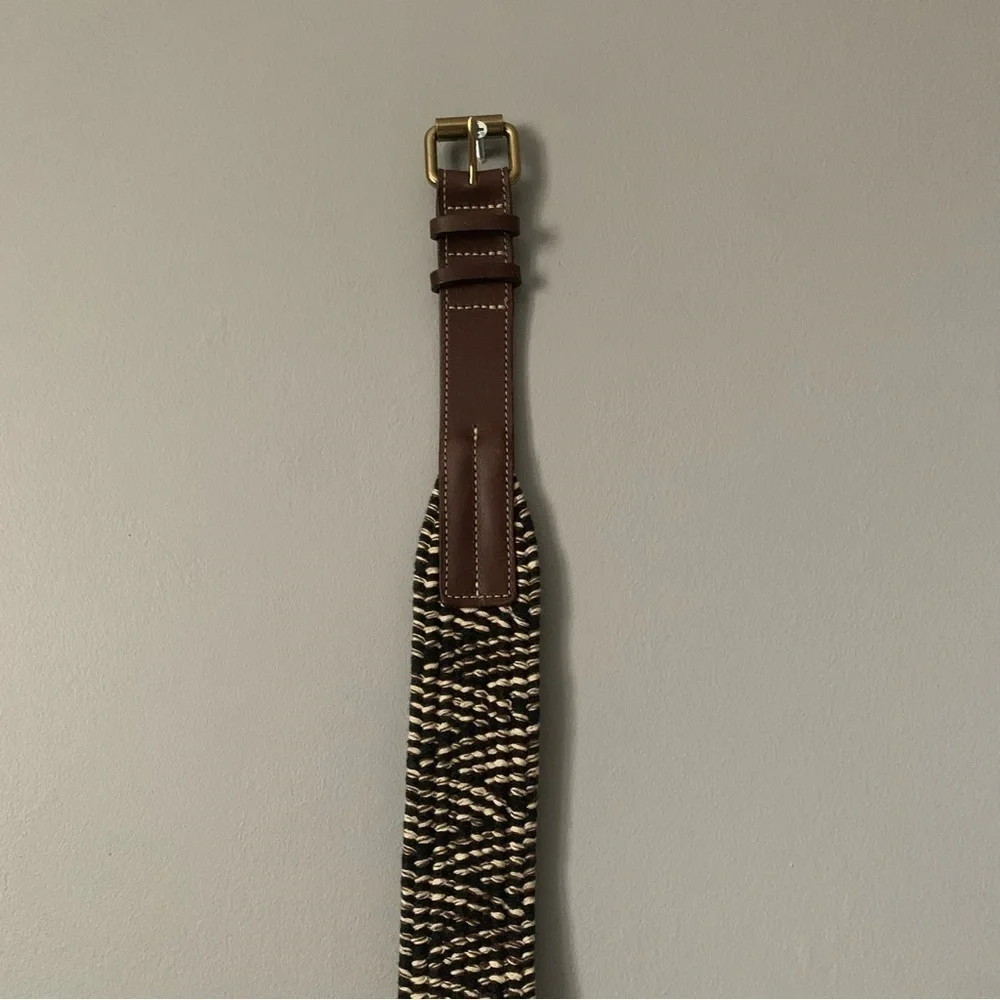 J. CREW Women’s Brown and Black Woven Belt